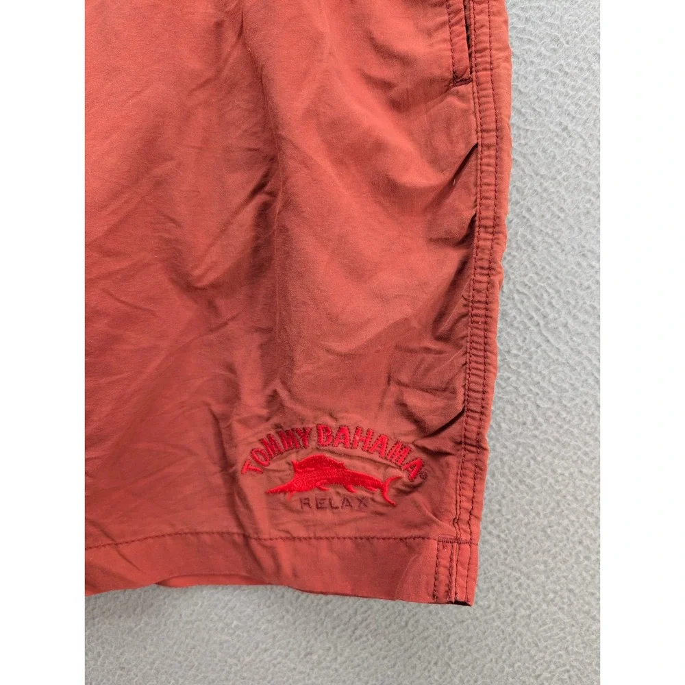 Tommy Bahama Relax Swim Trunks Mesh Lined Cargo Pockets Mens L Marlin Logo Beach